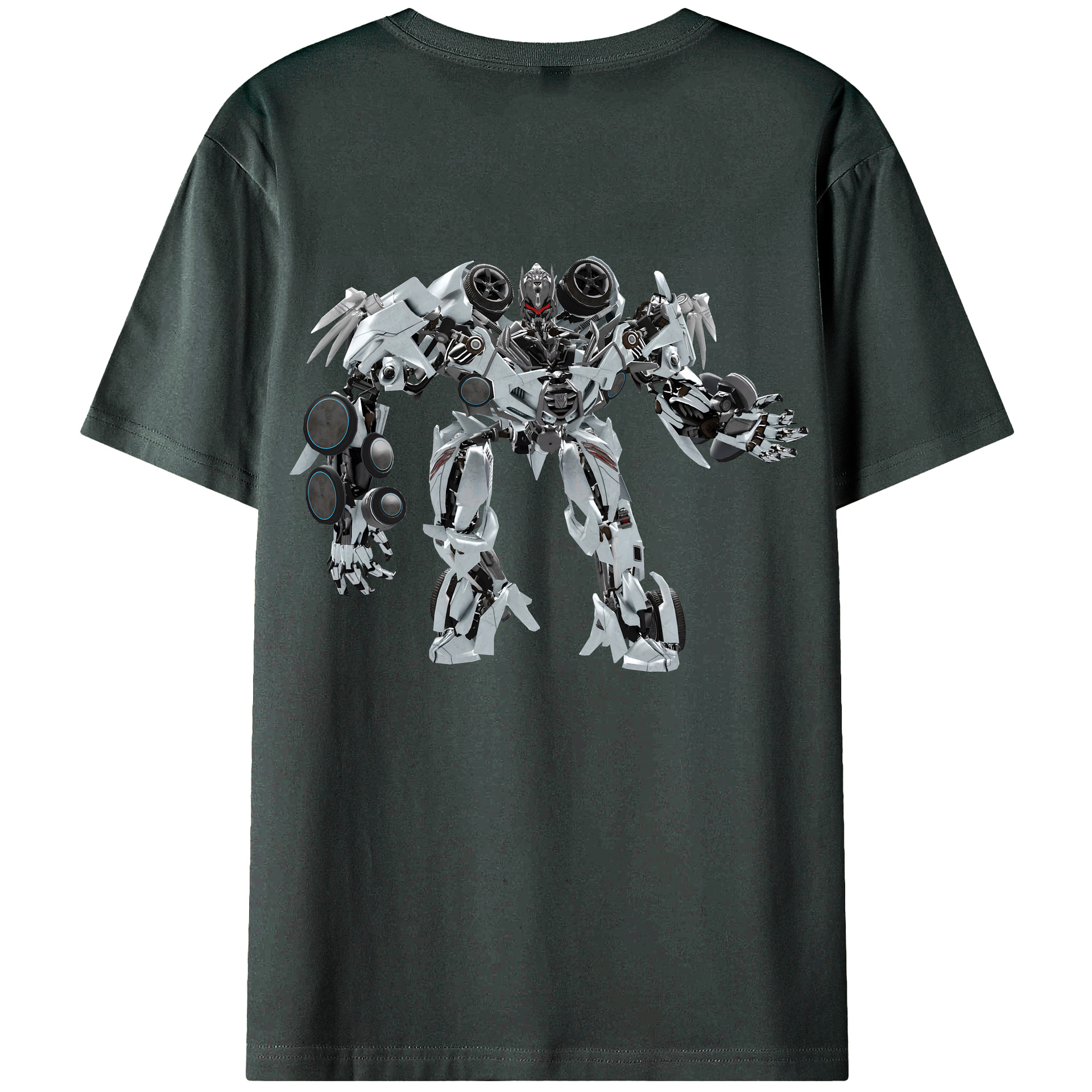 （画像用） Transformers トランスフォーマー 綿100％ メンズ半袖Tシャツ（バックプリント） 通気性